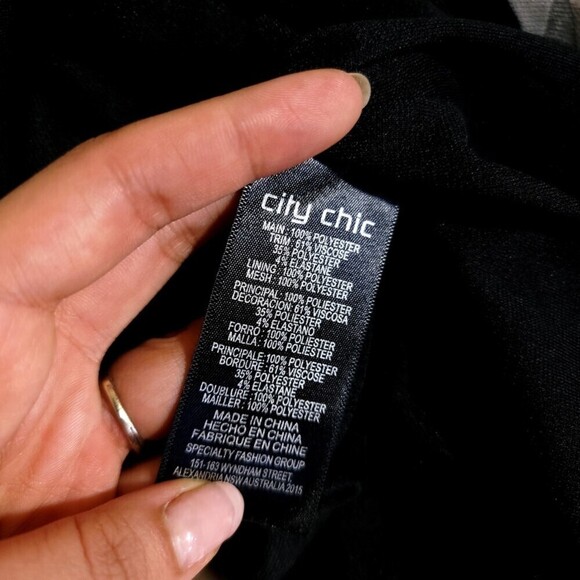 NEW City Chic Whimsigoth A-Line Dress in Studded Black Blue Pink Plus Size 22 - Picture 12 of 13